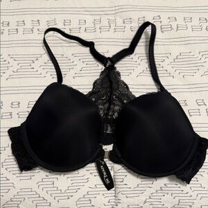 Adore Me Black Lace Detail Bra